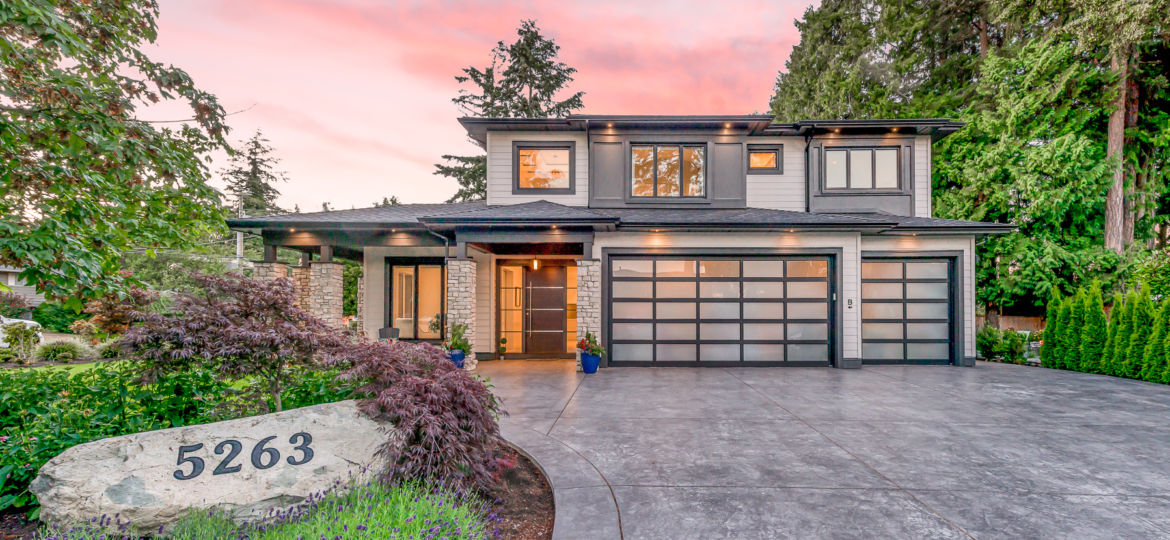 Softer Twilight of the custom home in upper Tsawwassen by Colleen Burke Photography