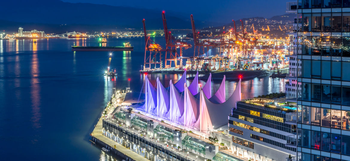 Canada Place Vancouver from The Shaw Tower - Colleen Burke Photography